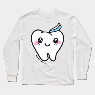 cute tooth cartoon Long Sleeve T-Shirt